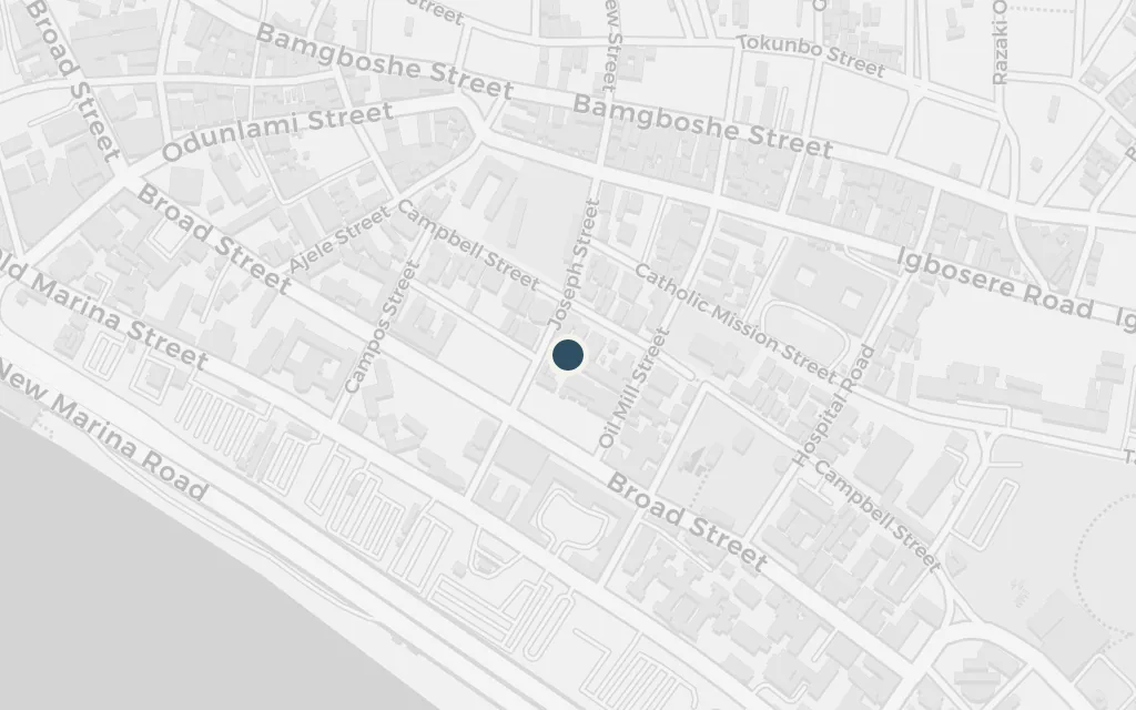 Map of The Marina (Lagos Island) today