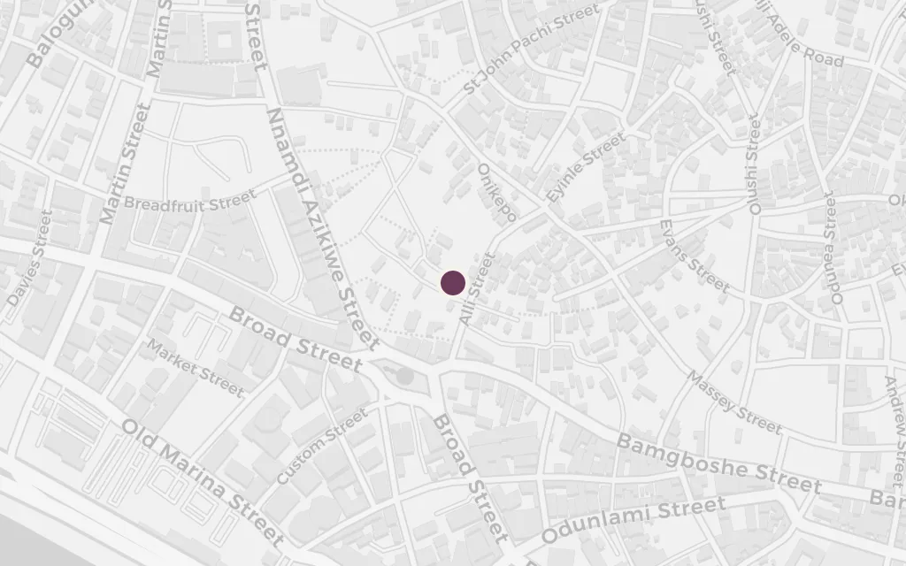 Map of The slums (old Lagos) today
