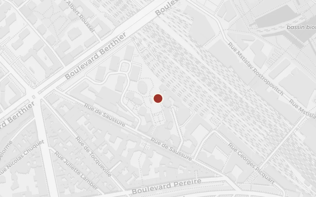 Map of The fortifications, Porte de Clichy today