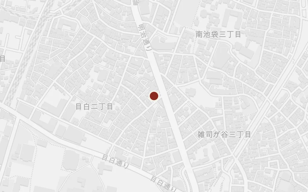 Map of Zōshigaya cemetery today