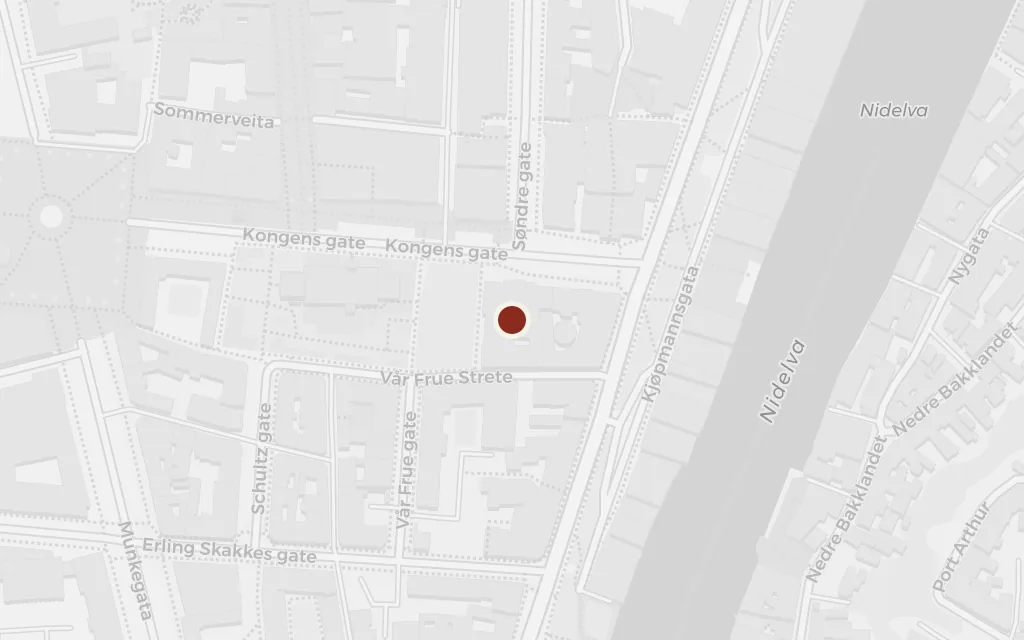 Map of Nidaros (the cathedral) today