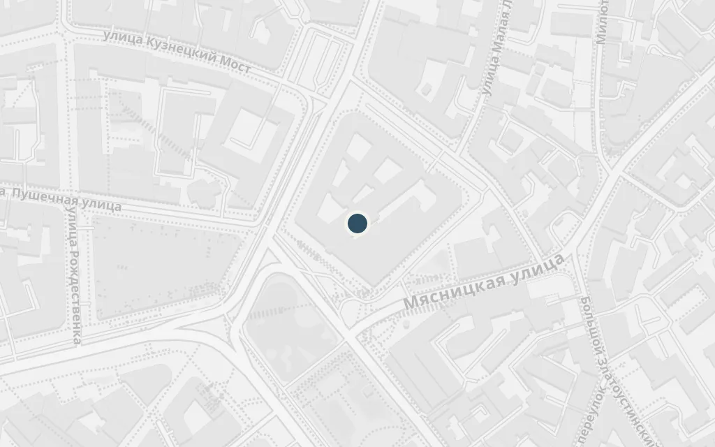 Map of The Lubyanka, Moscow today