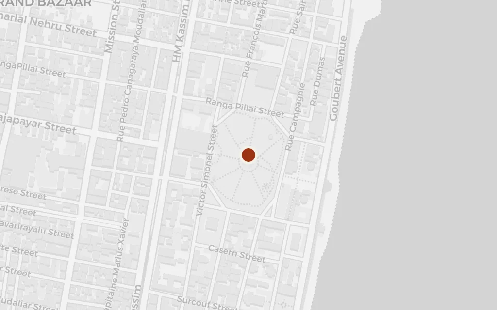 Map of White Town, the French Quarter today