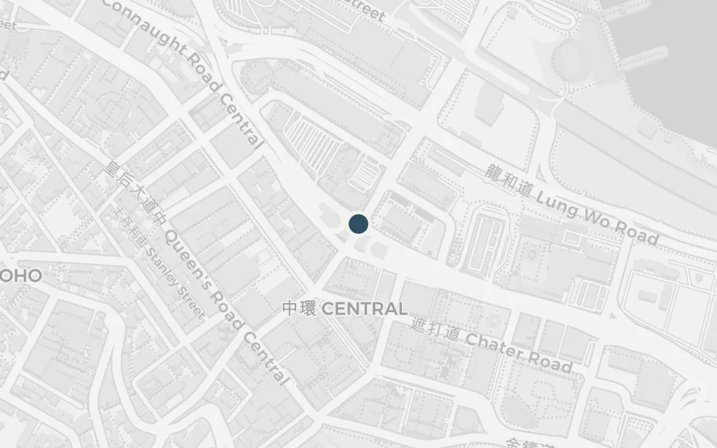 Map of Central, Hong Kong Island today
