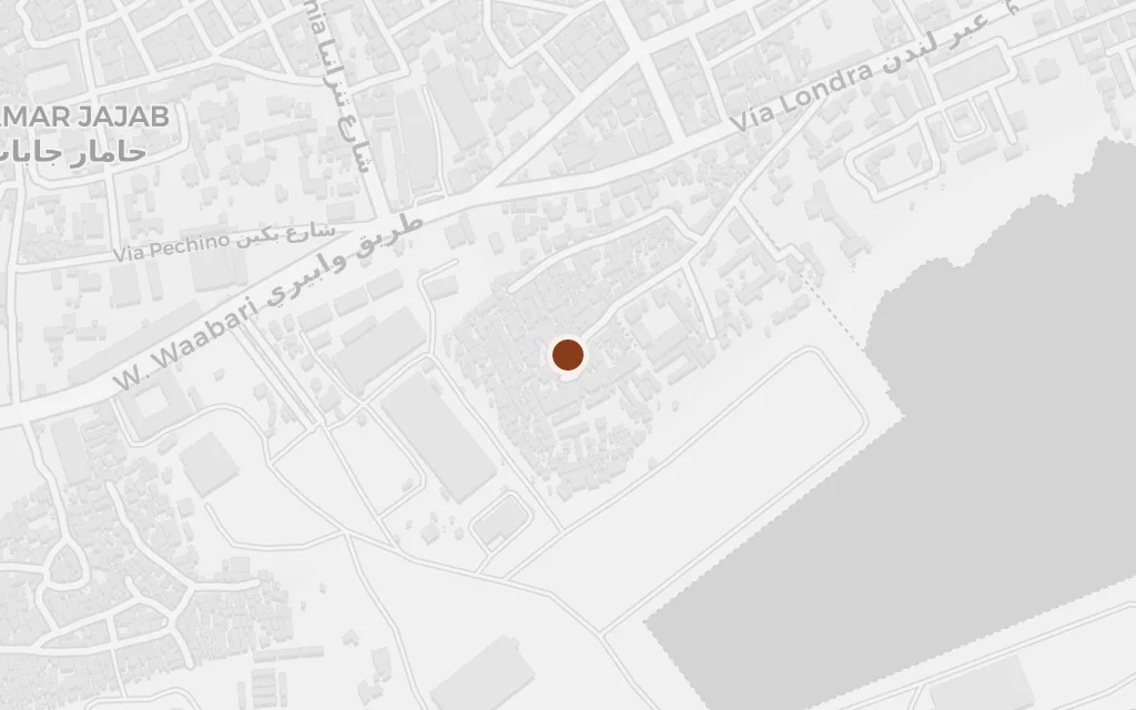 Map of Hamar Weyne, the old town of Mogadishu today