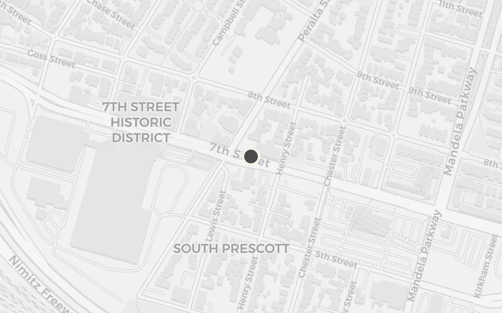 Map of The Sieppe house, foot of B Street, Oakland today