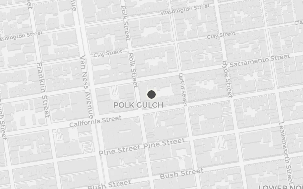 Map of The wedding, the photographer's rooms on Polk Street today