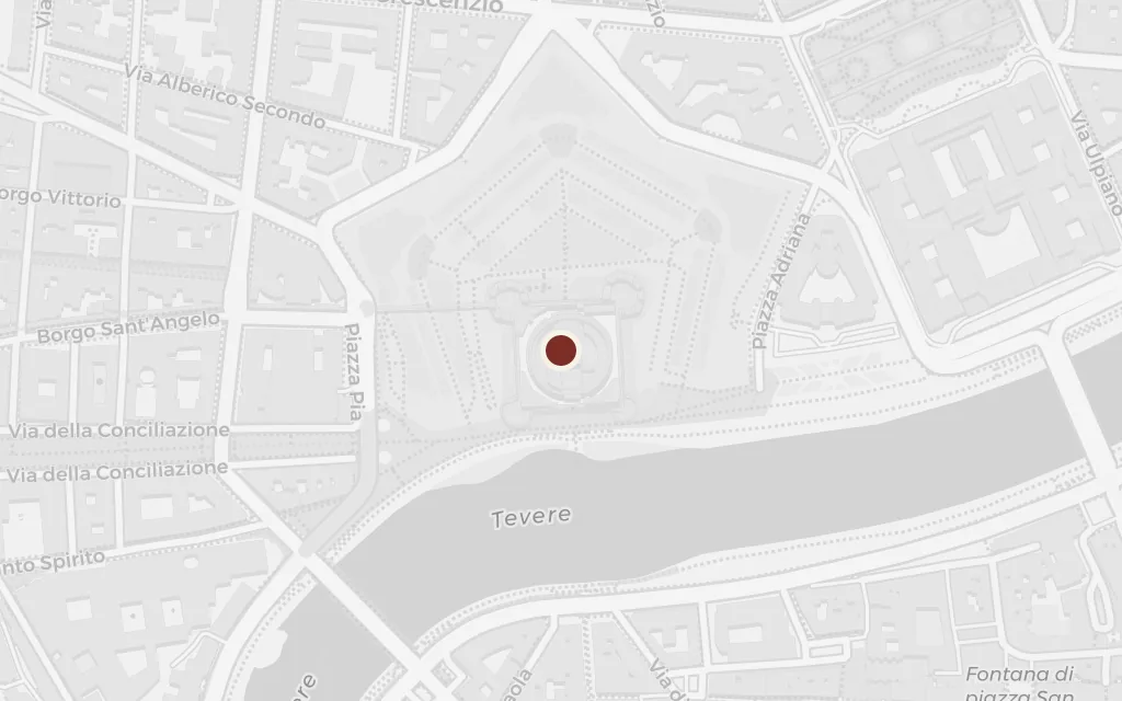Map of Hadrian's Mausoleum (Castel Sant'Angelo) today