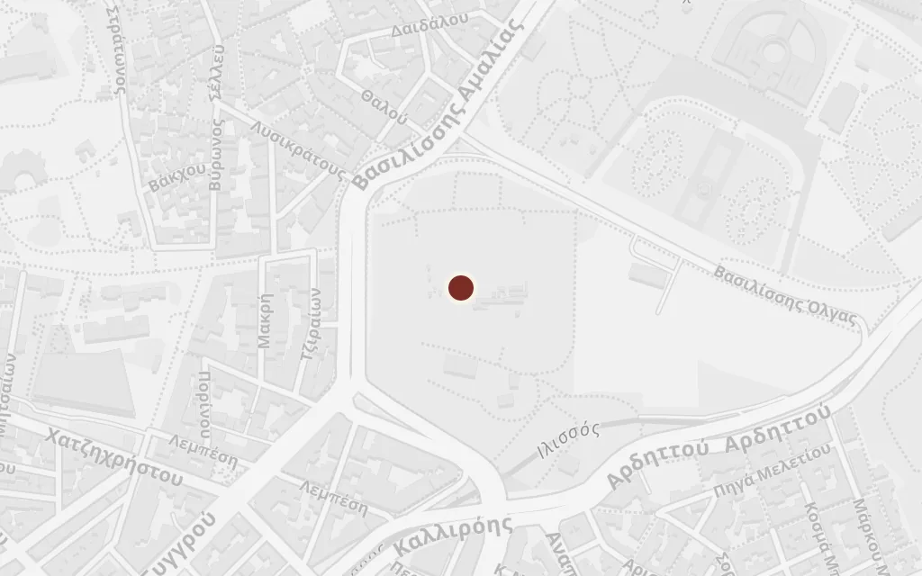 Map of Temple of Olympian Zeus, Athens today