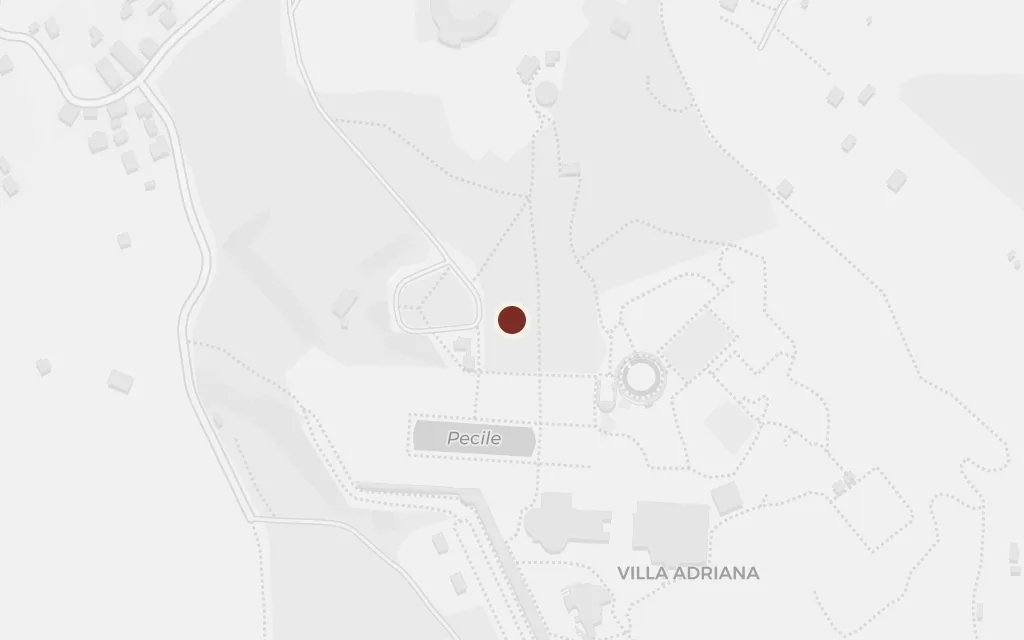 Map of Villa Adriana, Tivoli today