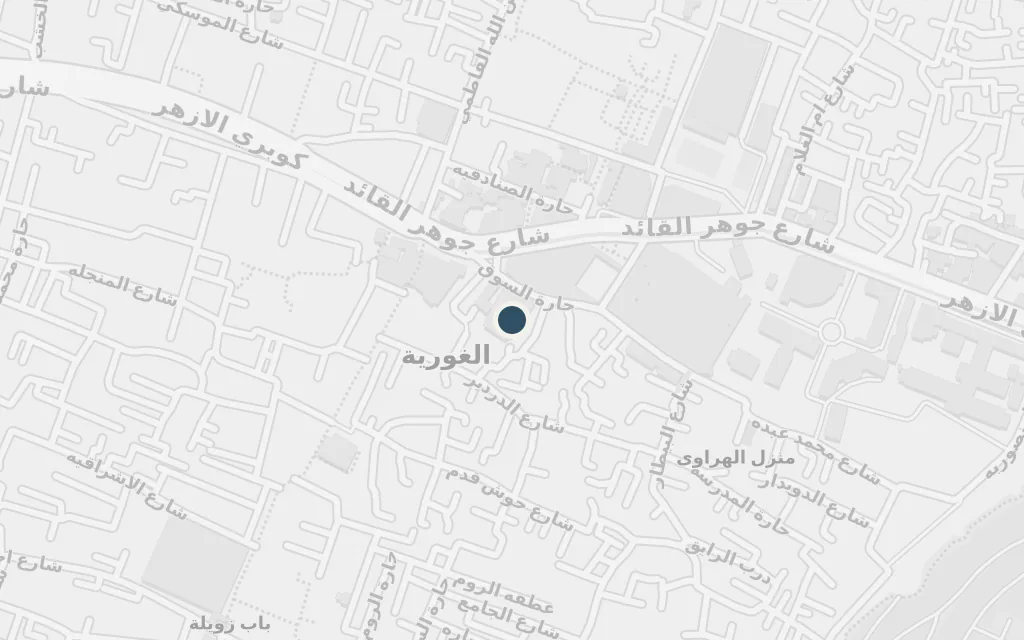 Map of Abbas al-Hulw's barber shop today