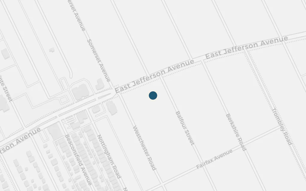 Map of Middlesex, Grosse Pointe Park today