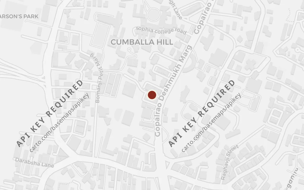Map of Methwold's Estate, Warden Road, Bombay today