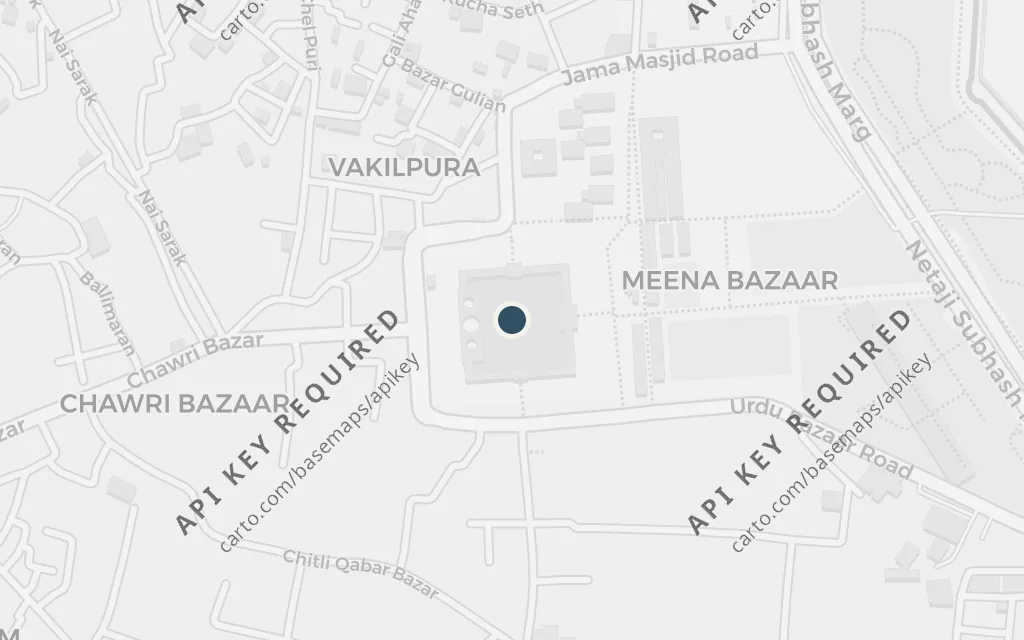 Map of The magicians' ghetto, Old Delhi today