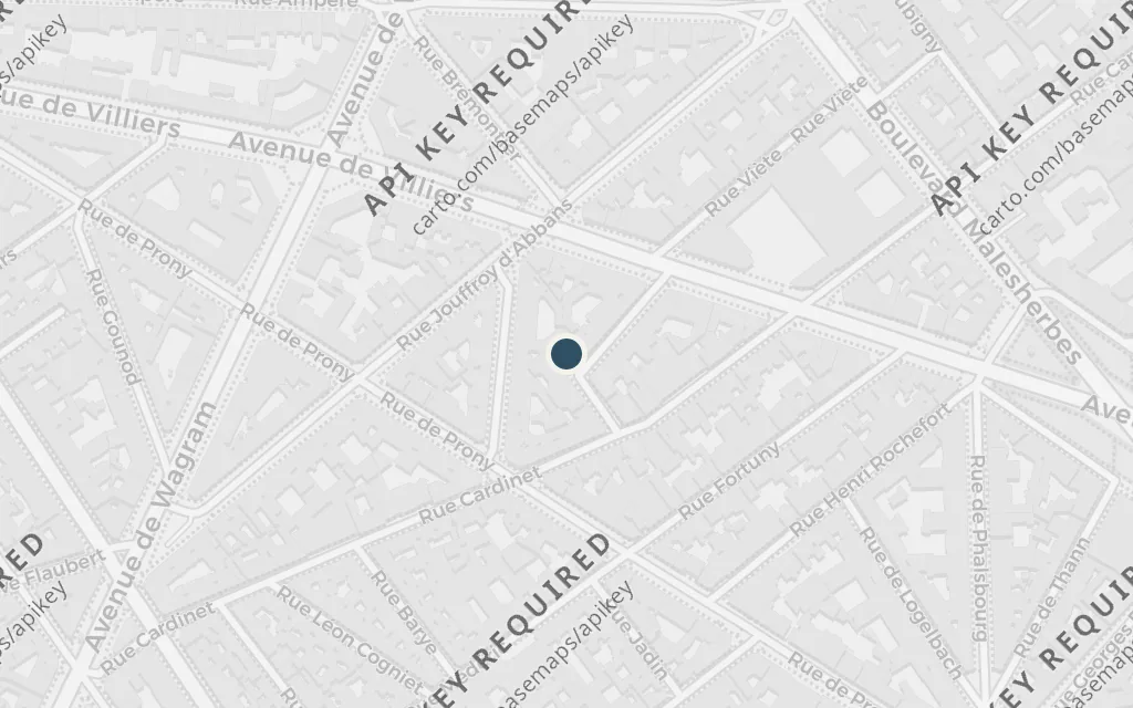 Map of Nana's mansion, avenue de Villiers today