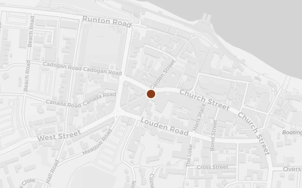 Map of Cromer, the office window today