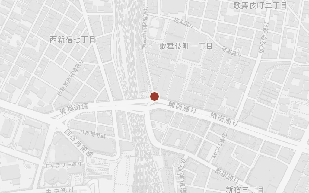 Map of The bars and bookshops of Shinjuku today