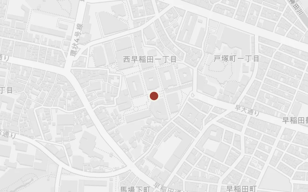 Map of The university, Waseda today