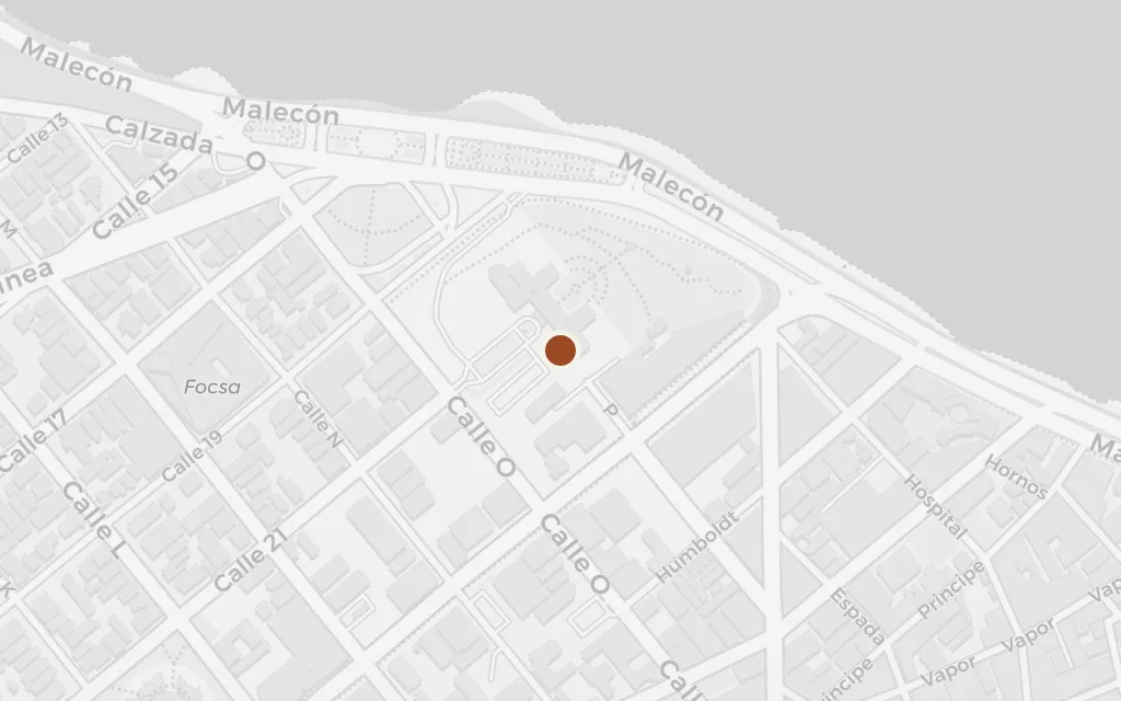Map of Hotel Nacional de Cuba today