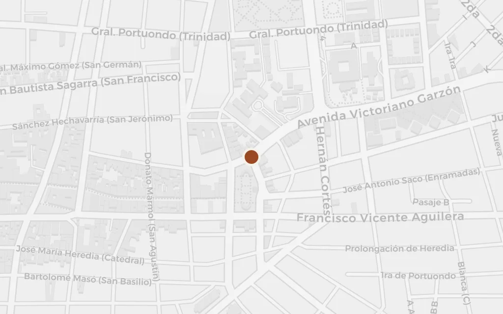 Map of Santiago de Cuba today
