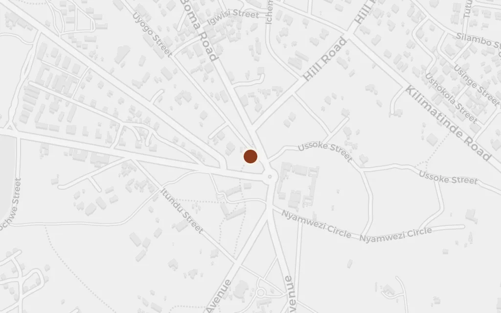 Map of Tabora on the caravan road today
