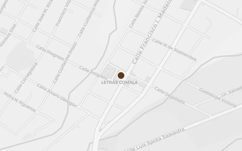 Map of The parish church, San Miguel Arcángel today