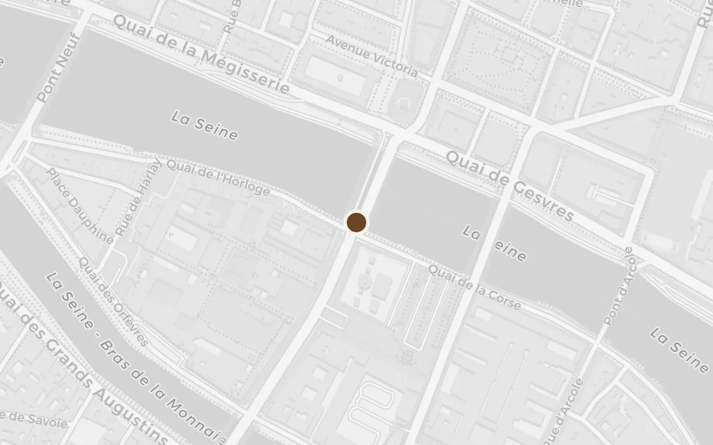 Map of Baldini's perfume shop, Pont au Change today