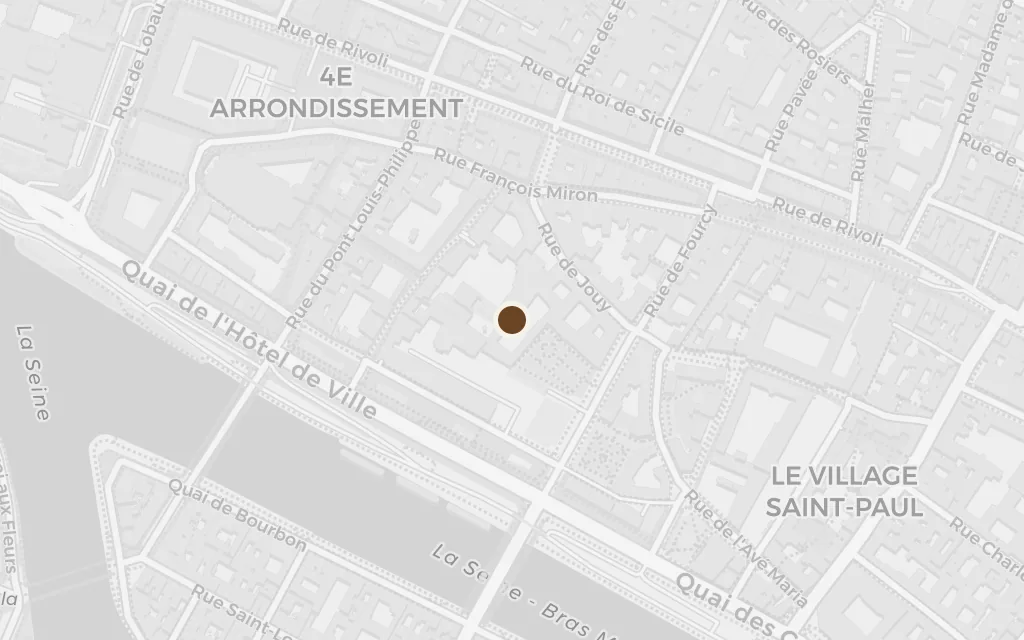 Map of Grimal's tannery, rue de la Mortellerie today