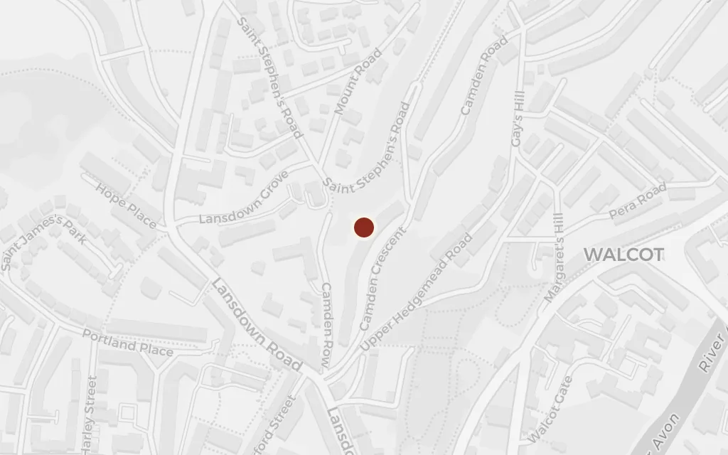 Map of Camden Place, Bath today