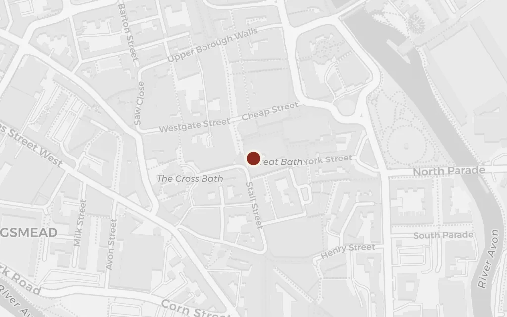 Map of The White Hart, Bath today