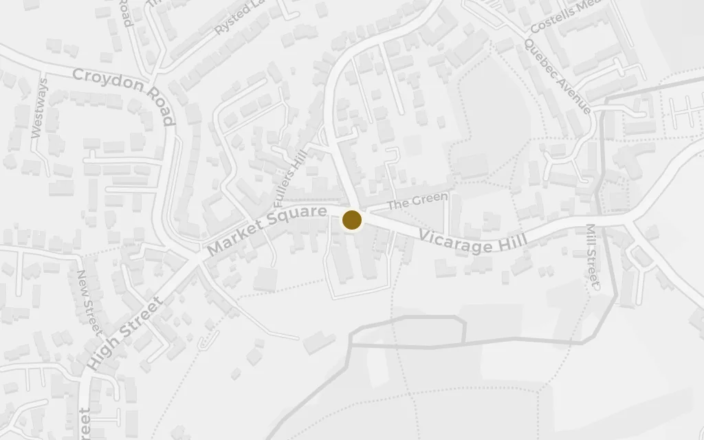 Map of Hunsford & Rosings, Kent today