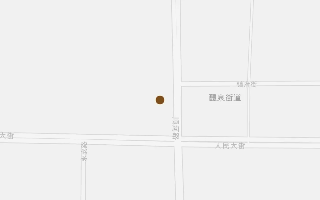 Map of The county town of Gaomi today