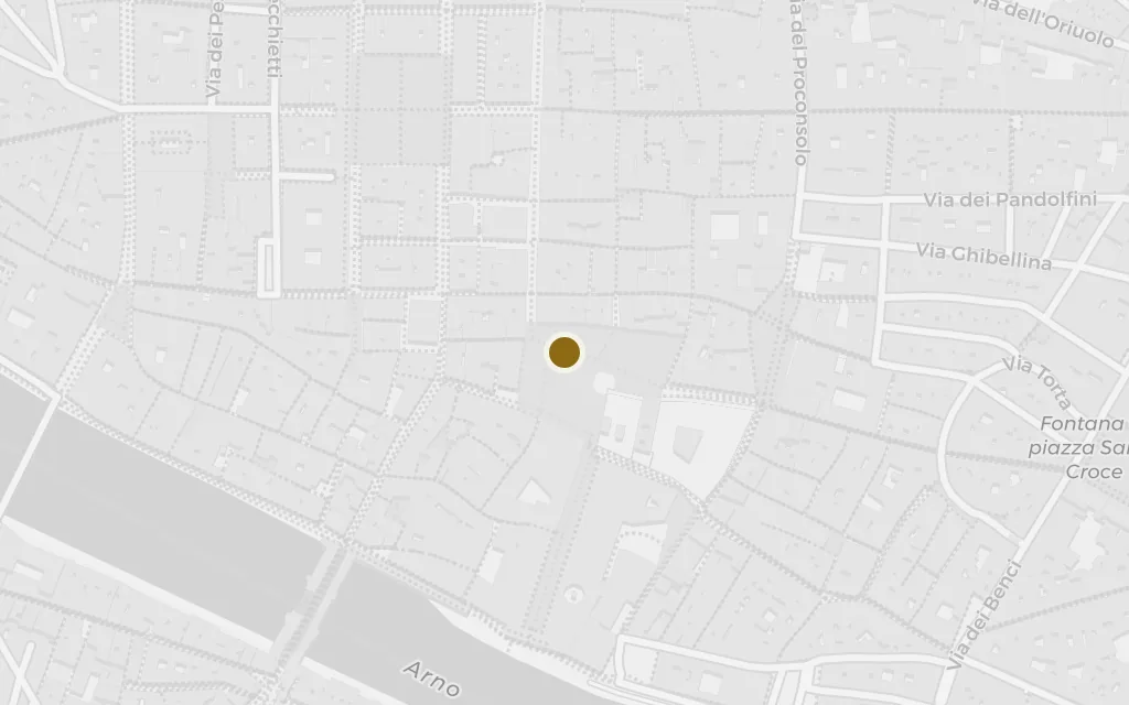 Map of The Piazza della Signoria: the bonfire today