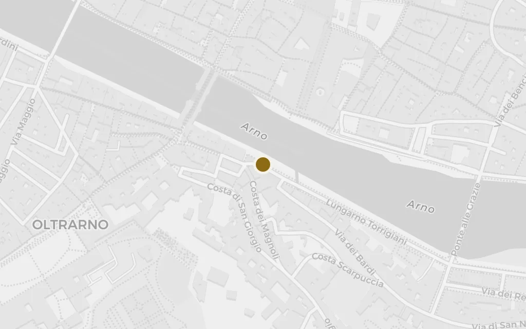 Map of Via de' Bardi (Oltrarno) today