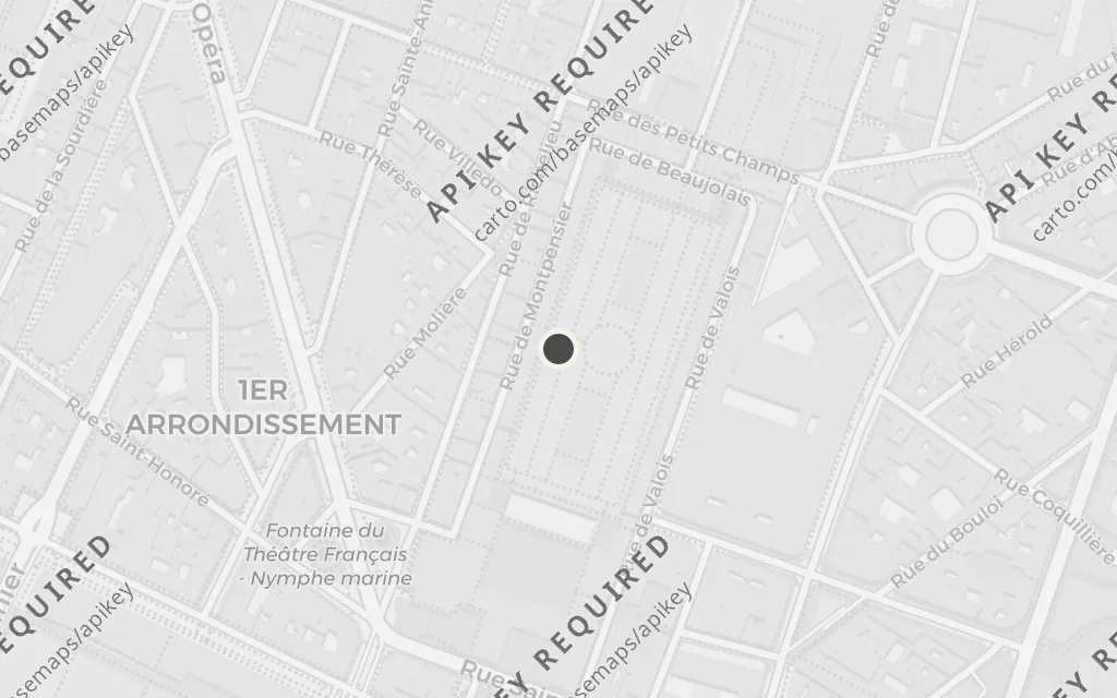 Map of The Tuileries and Palais-Royal, 1848 today