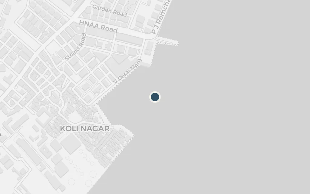 Map of Lin's lodgings, Colaba today