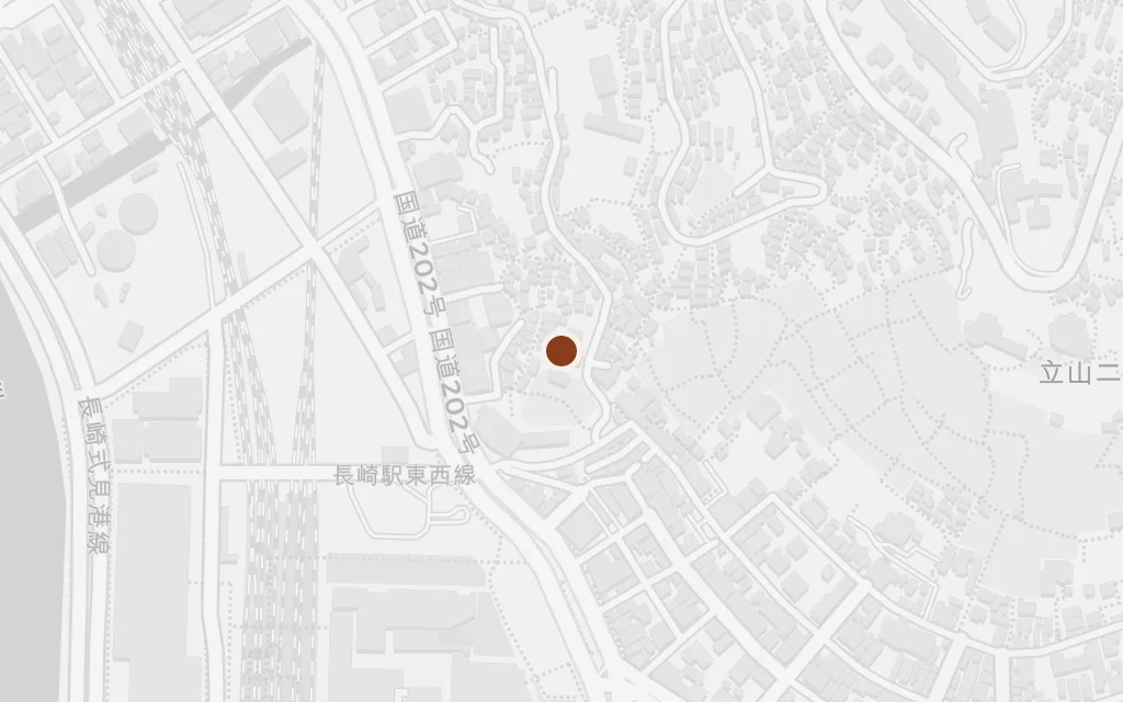 Map of Nishizaka, the execution hill today