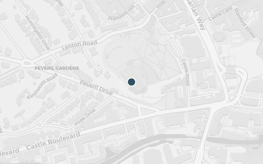 Map of Nottingham Castle today
