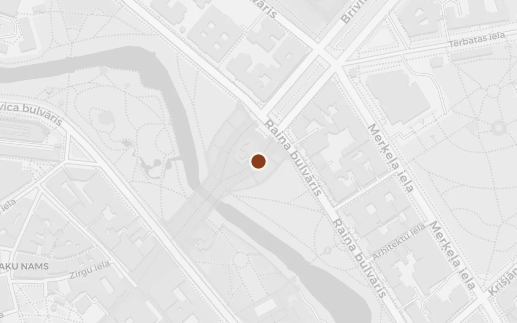 Map of The Freedom Monument, Riga today