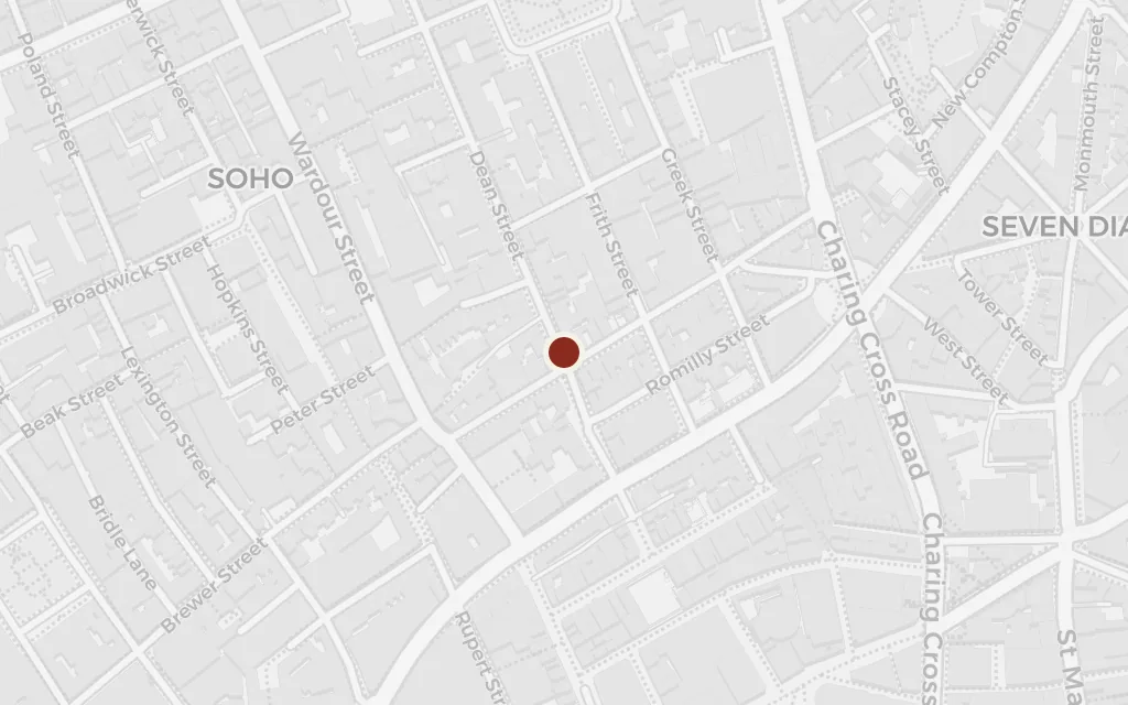 Map of Soho today