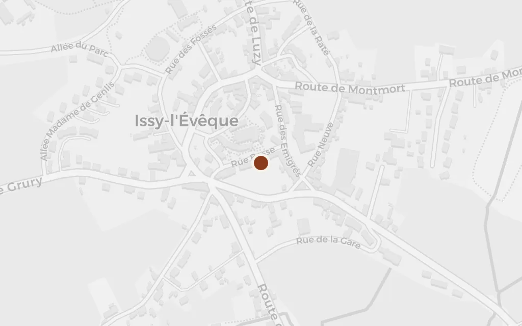 Map of Issy-l'Évêque today