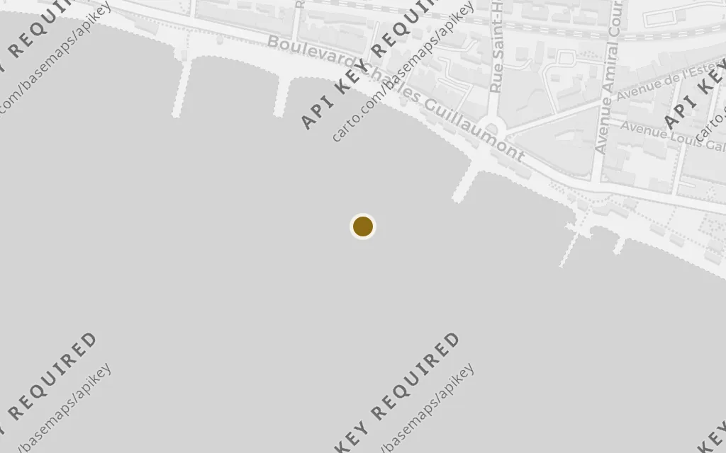 Map of The beach at Juan-les-Pins today