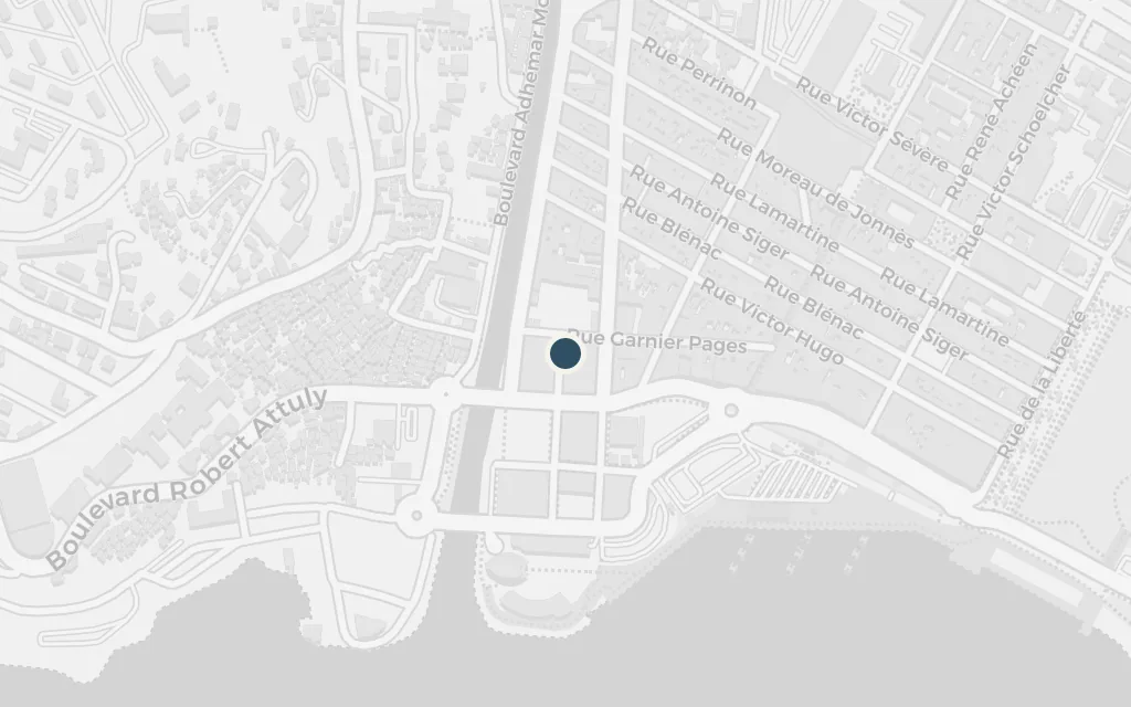 Map of Fort-de-France (the city) today