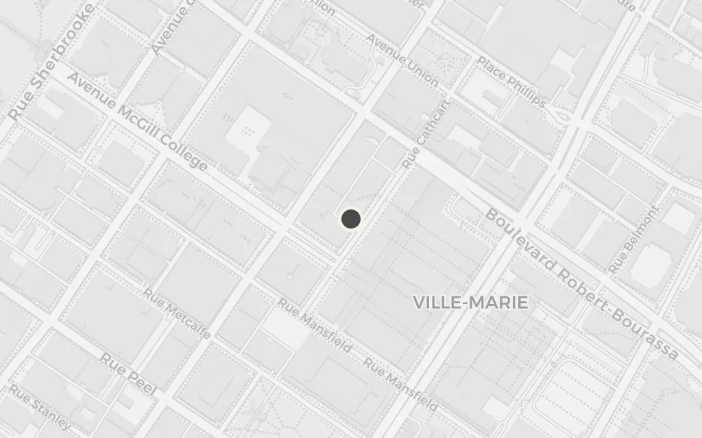 Map of Downtown Montreal (the clubs) today