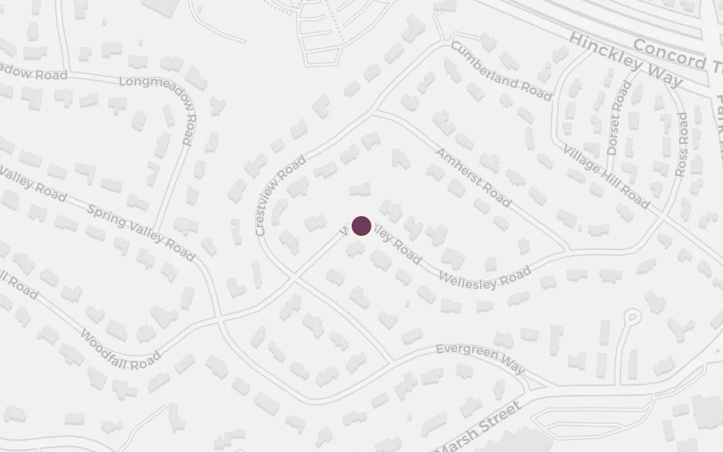 Map of The private asylum (McLean Hospital) today