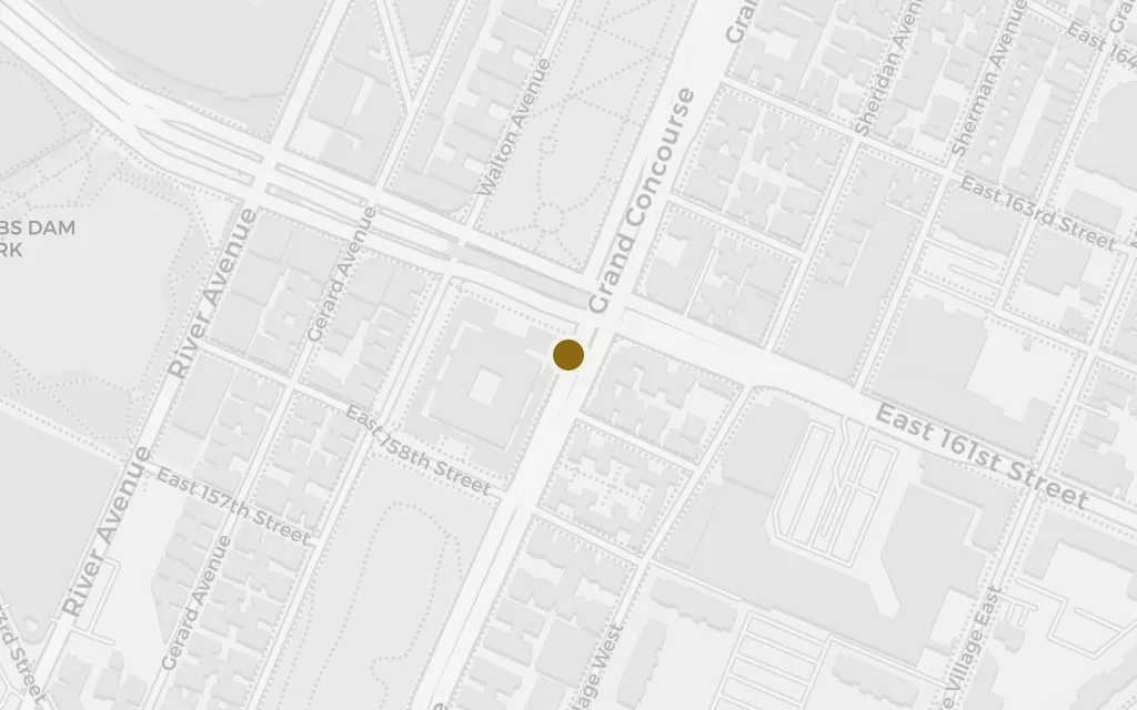 Map of The Bronx County Courthouse today