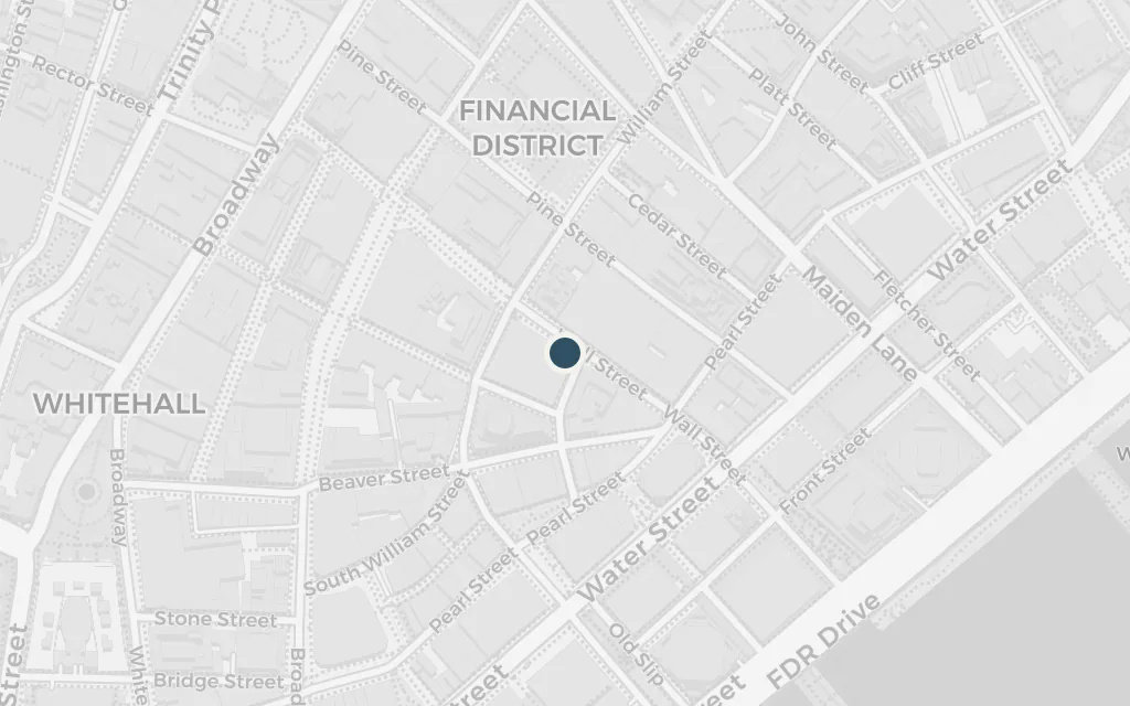 Map of Wall Street (Pierce & Pierce) today
