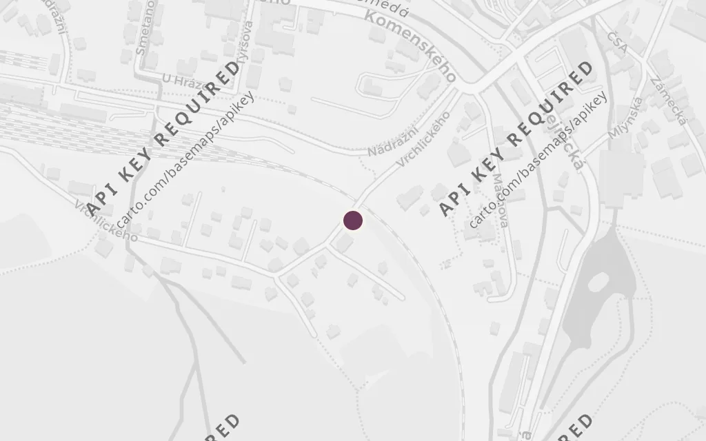 Map of The school where K. becomes caretaker today