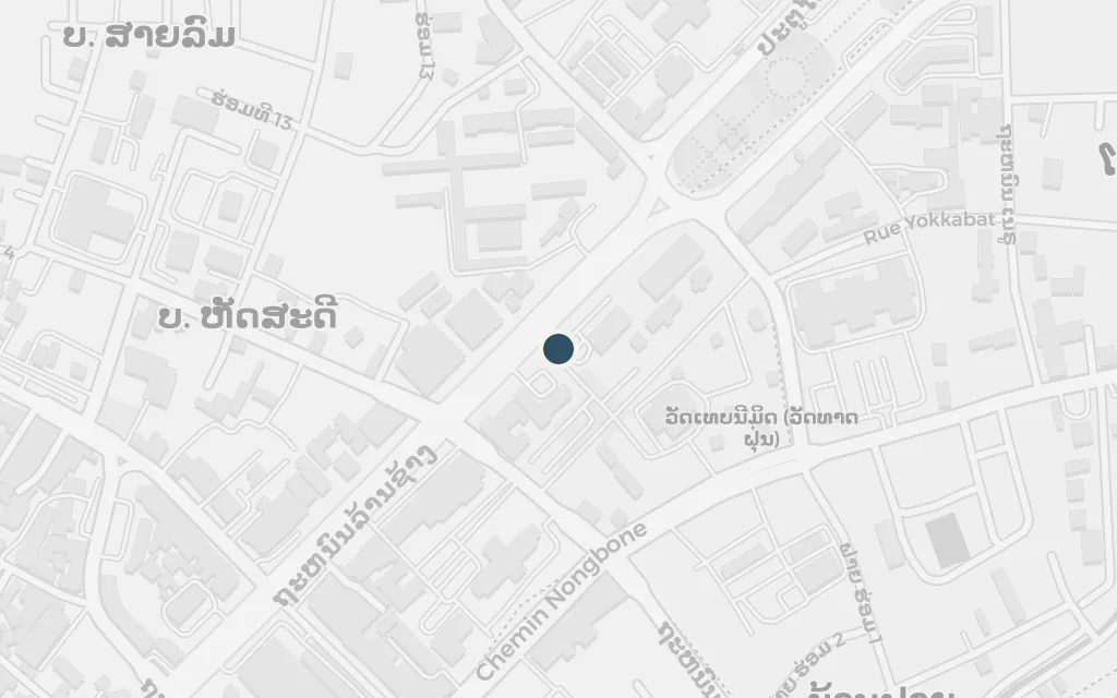 Map of The government ministries, Lane Xang Avenue today