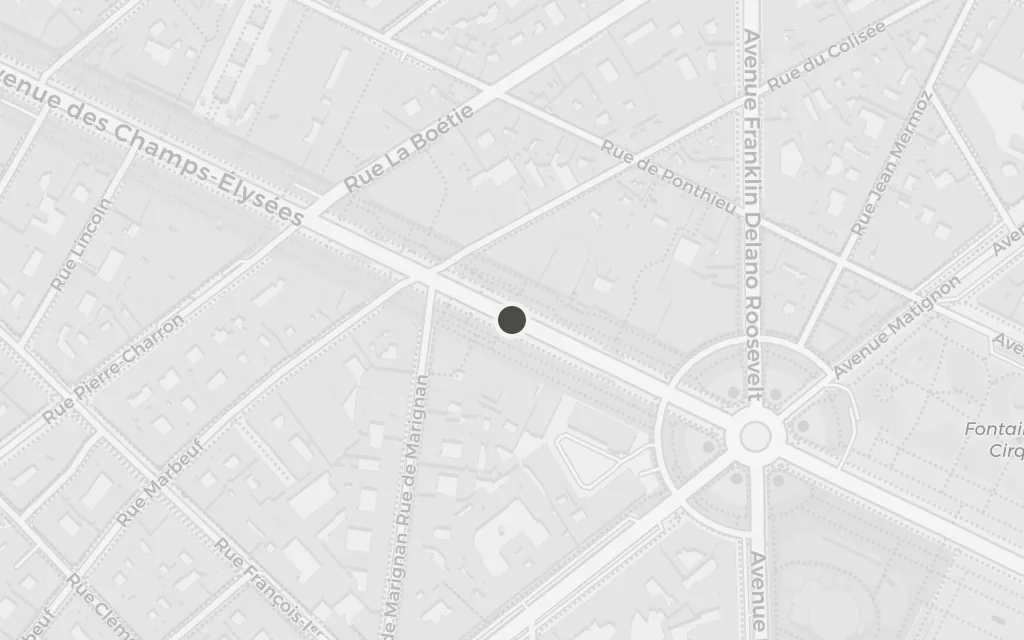 Map of The Count's house, Champs-Élysées today